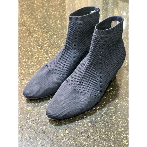 Eileen Fisher Purl Stretch Ankle Boot | Navy - Picture 1 of 7